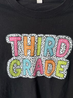 Kids' Black 'Third Grade' Graphic T-Shirt